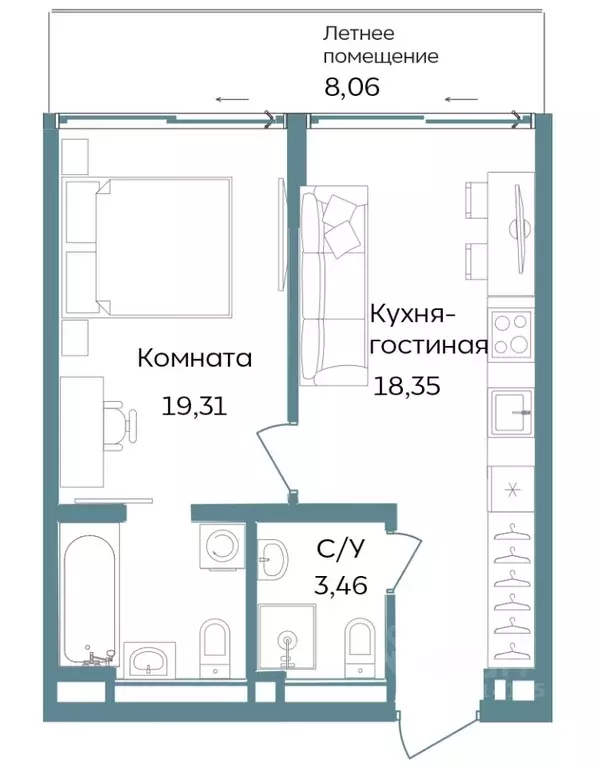1-к кв. Крым, Саки ул. Морская (49.18 м) - Фото 0