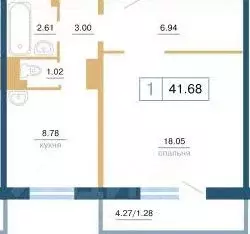 1-к кв. Красноярский край, Красноярск ул. Светлова, 42 (41.0 м) - Фото 2