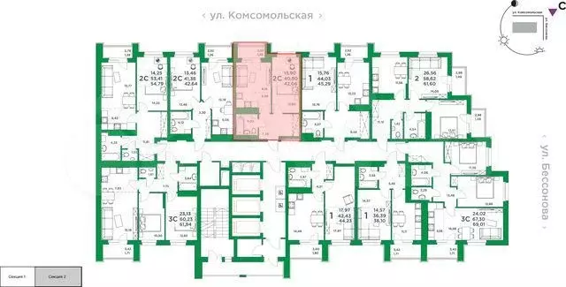 1-к. квартира, 40,8 м, 12/24 эт. - Фото 1