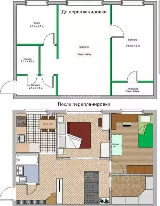 2-к кв. Новосибирская область, Новосибирск Часовая ул., 15 (45.0 м) - Фото 1