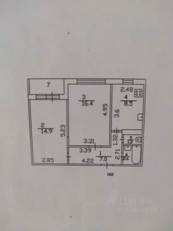 2-к кв. Тульская область, Тула ул. Галкина, 10 (50.7 м) - Фото 2