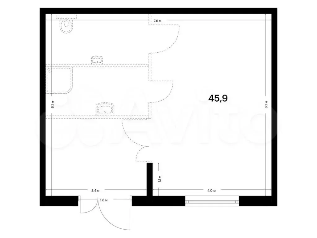 Продам помещение свободного назначения, 45.9 м - Фото 0