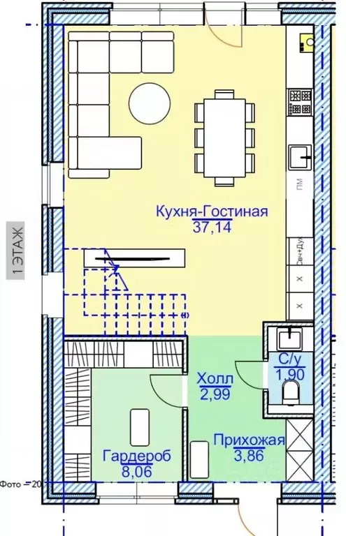 таунхаус в нижегородская область, кстовский муниципальный округ, д. . - Фото 1