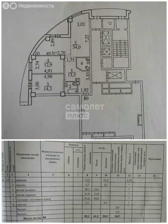 3-комнатная квартира: Новосибирск, улица Галущака, 15 (93 м) - Фото 1