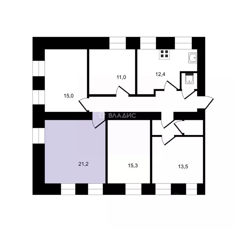 Комната Санкт-Петербург Московский просп., 74Ж (21.2 м) - Фото 1