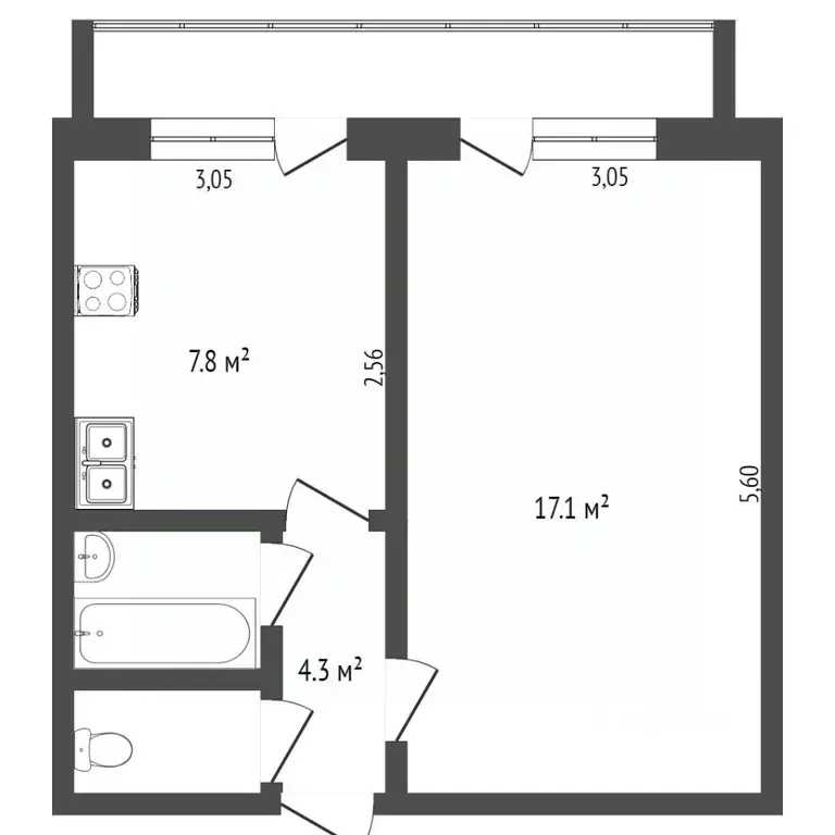 1-к кв. Ямало-Ненецкий АО, Новый Уренгой Лимбяяха мкр, Приозерный мкр, ... - Фото 2