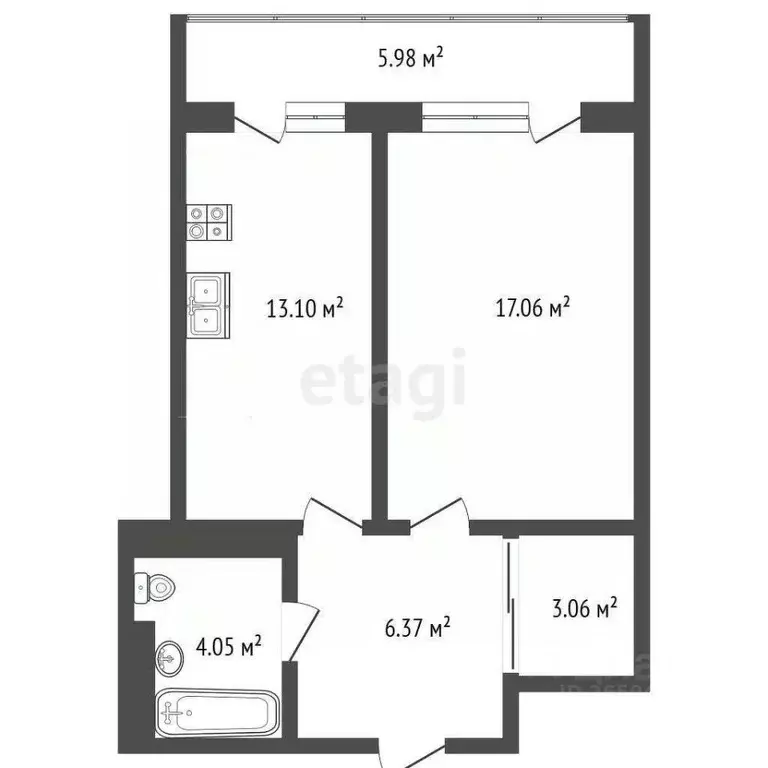 1-к кв. Севастополь Гагаринский муниципальный округ, ул. Военных ... - Фото 2