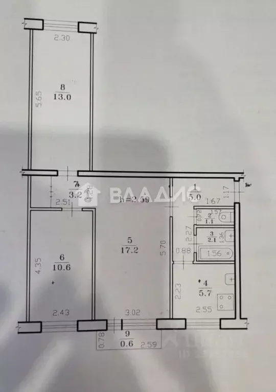 3-к кв. Забайкальский край, Чита Зоотехническая ул., 2А (57.9 м) - Фото 1