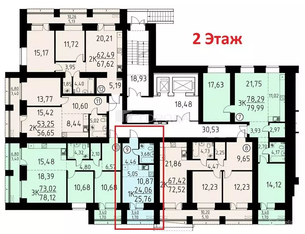 Квартира-студия: Кисловка, микрорайон Левобережный, улица Василия ... - Фото 1