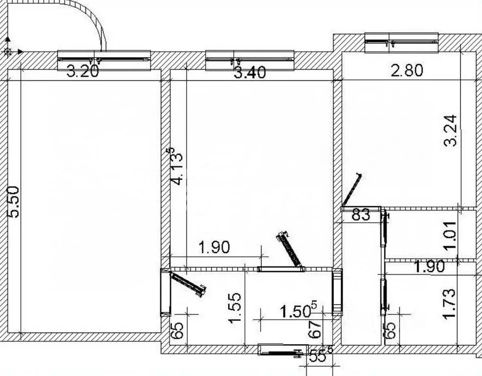 Квартира, 2 комнаты, 54.3 м - Фото 2