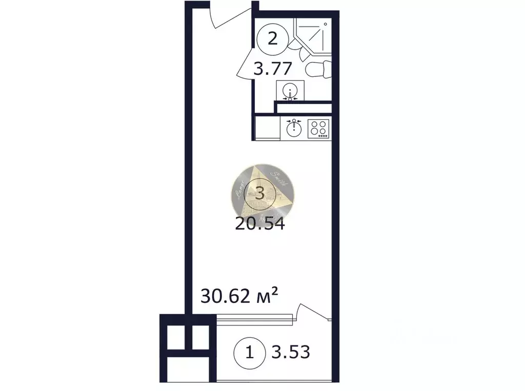 Студия Крым, Феодосия муниципальный округ, Коктебель пгт ул. ... - Фото 2