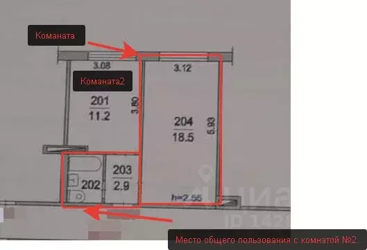 Комната Московская область, Люберцы городской округ, д. Островцы ул. ... - Фото 2