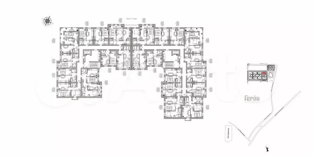 1-к. квартира, 37,7 м, 3/3 эт. - Фото 1