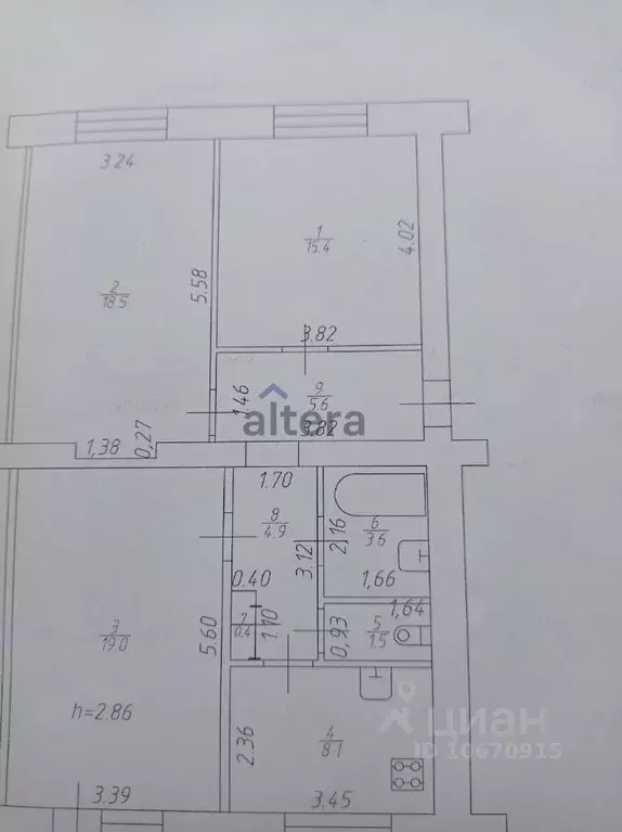 3-к кв. Татарстан, Казань ул. Павлюхина, 87 (77.0 м) - Фото 2