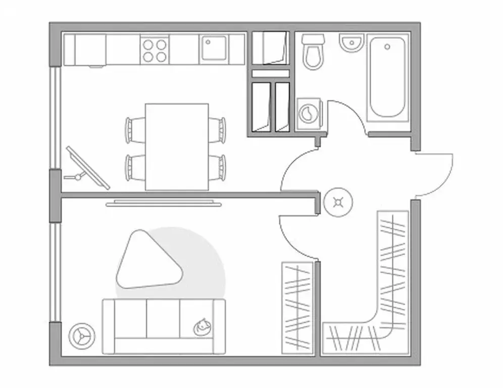1-комнатная квартира: Долгопрудный, Заводская улица, 1 (34.5 м) - Фото 1