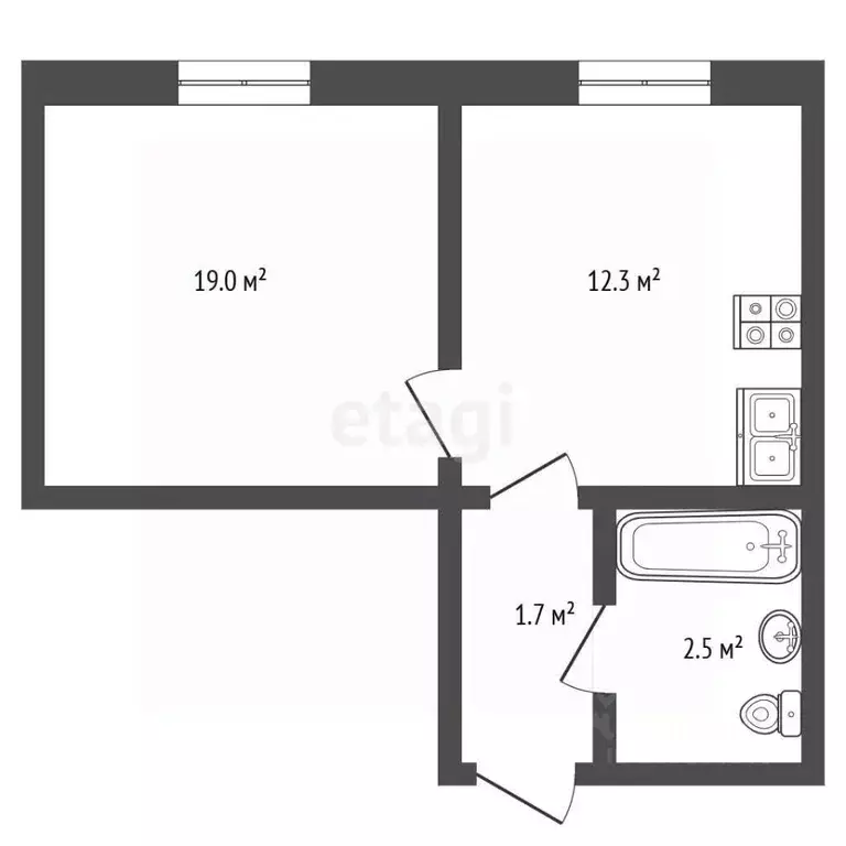 1-к кв. Крым, Керчь ш. Индустриальное, 8/1 (35.5 м) - Фото 1