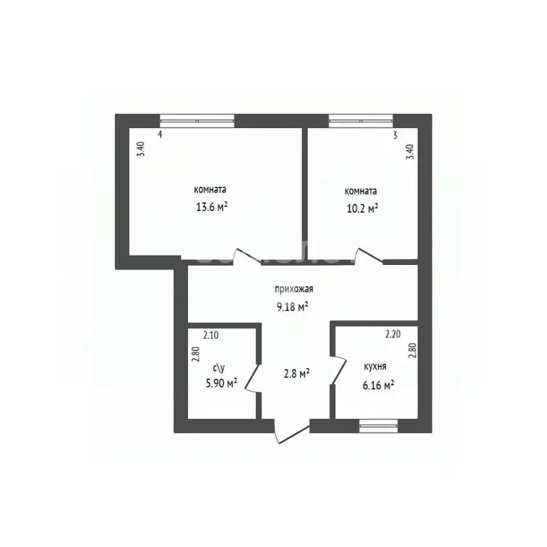 2-к кв. Дагестан, Дербент ул. У. Буйнакского, 5 (47.84 м) - Фото 1