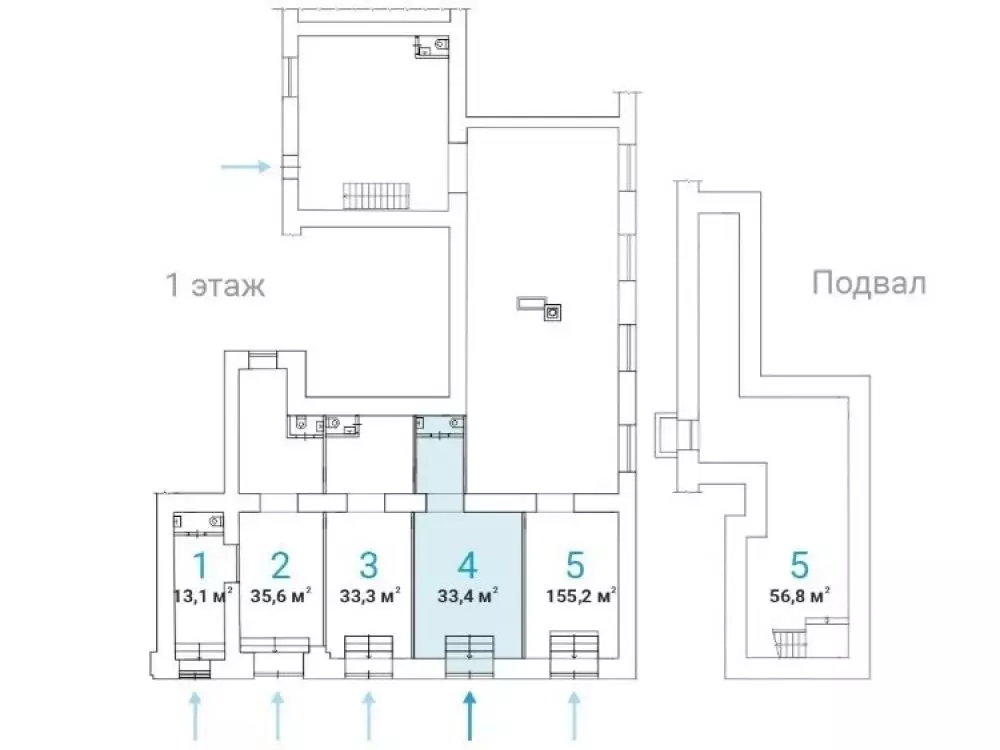 Торговая площадь в Москва Профсоюзная ул., 5/9 (33 м) - Фото 2