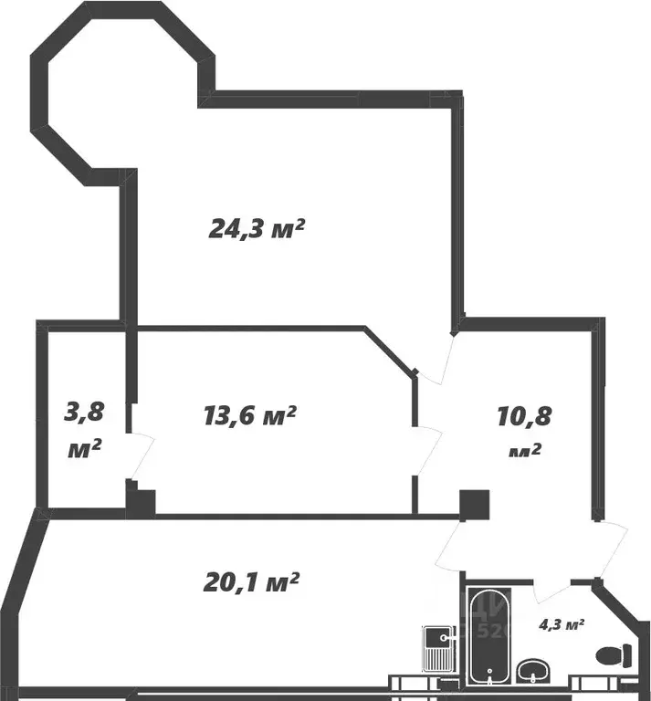 3-к кв. Крым, Ялта муниципальный округ, Форос пгт спуск Форосский, 8к2 ... - Фото 1