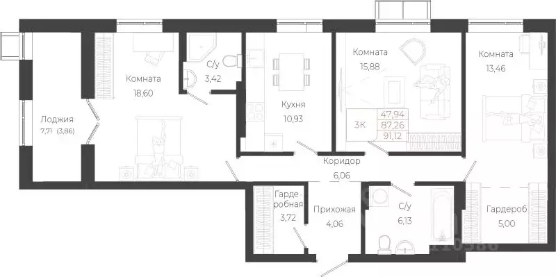 3-к кв. Алтай, Майминский район, с. Майма ул. Энергетиков (91.11 м) - Фото 1