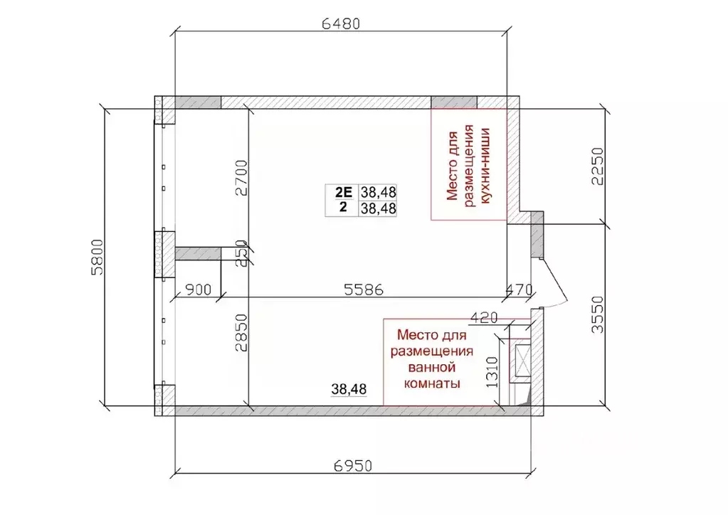 2-к кв. Кемеровская область, Кемерово ул. Дружбы, 11 (38.48 м) - Фото 1