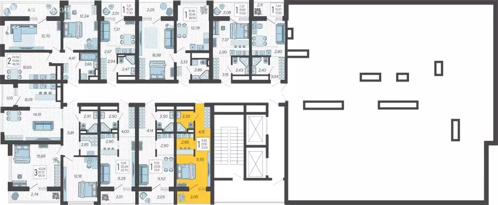 Квартира-студия: Сочи, жилой комплекс Кислород, 3 (23.15 м) - Фото 1