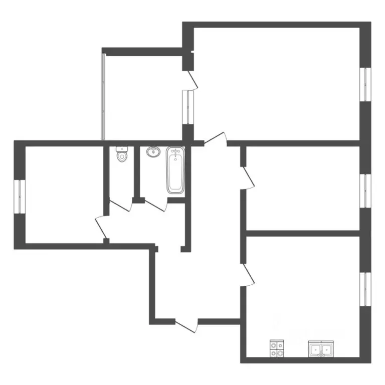 3-к кв. Тюменская область, Тюмень ул. Клары Цеткин, 61к2 (92.3 м) - Фото 2