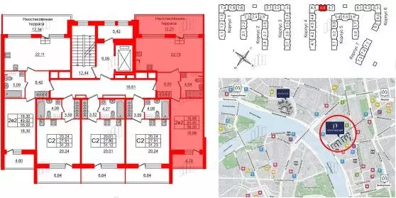 1-к кв. Санкт-Петербург ул. Александра Матросова, 1 (49.9 м) - Фото 1