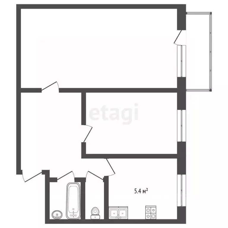 2-к кв. Московская область, Дубна ул. Мичурина, 21 (40.9 м) - Фото 2