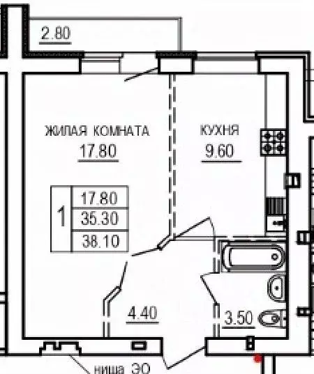 1-к кв. Саратовская область, Саратов ул. 1-я Благодатная, 3 (38.1 м) - Фото 1