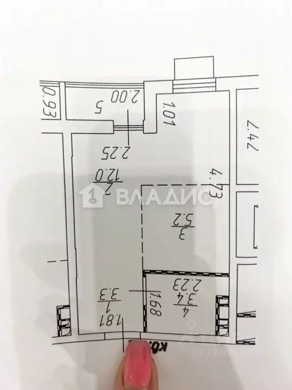 Студия Москва пос. Коммунарка, ул. Потаповская Роща, 20к2 (23.9 м) - Фото 2