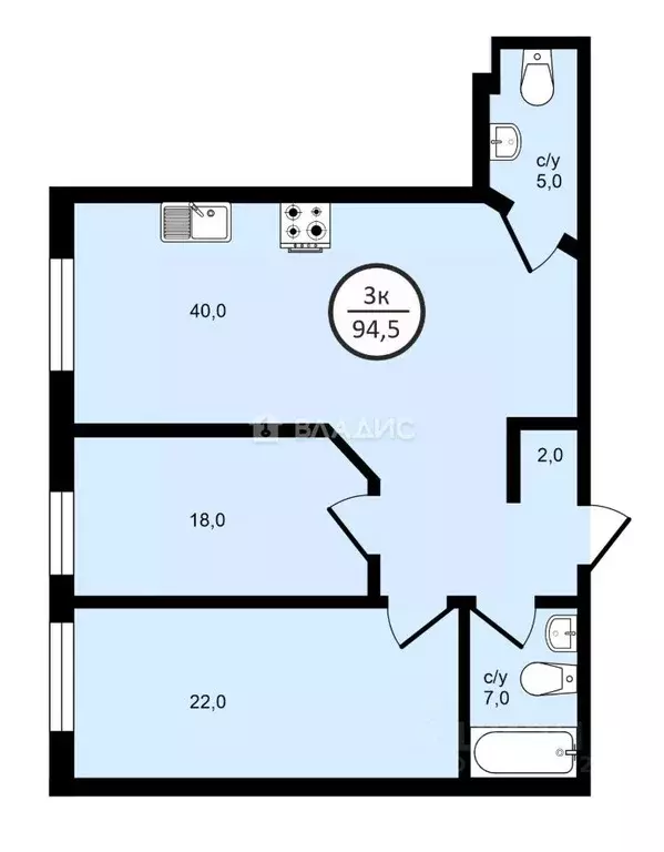 2-к кв. Санкт-Петербург Малая Десятинная ул., 16 (94.5 м) - Фото 1