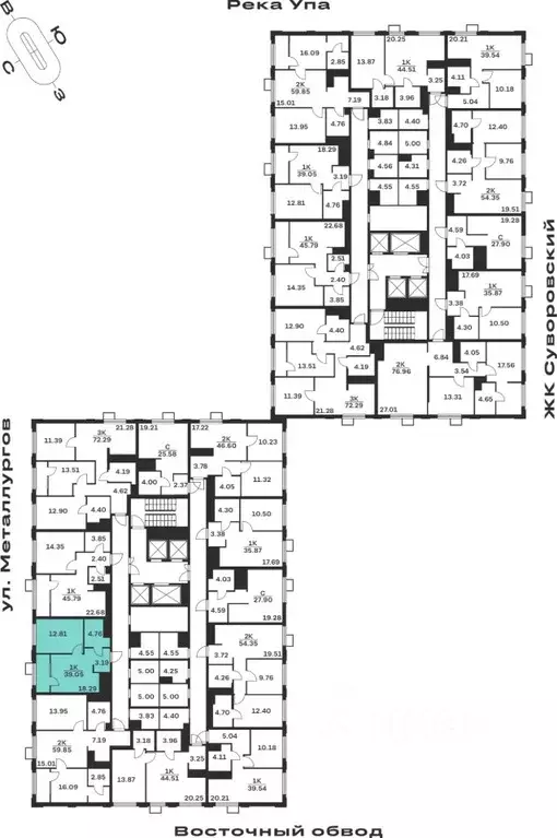 1-к кв. Тульская область, Тула ул. Академика Насоновой, 18 (39.05 м) - Фото 2