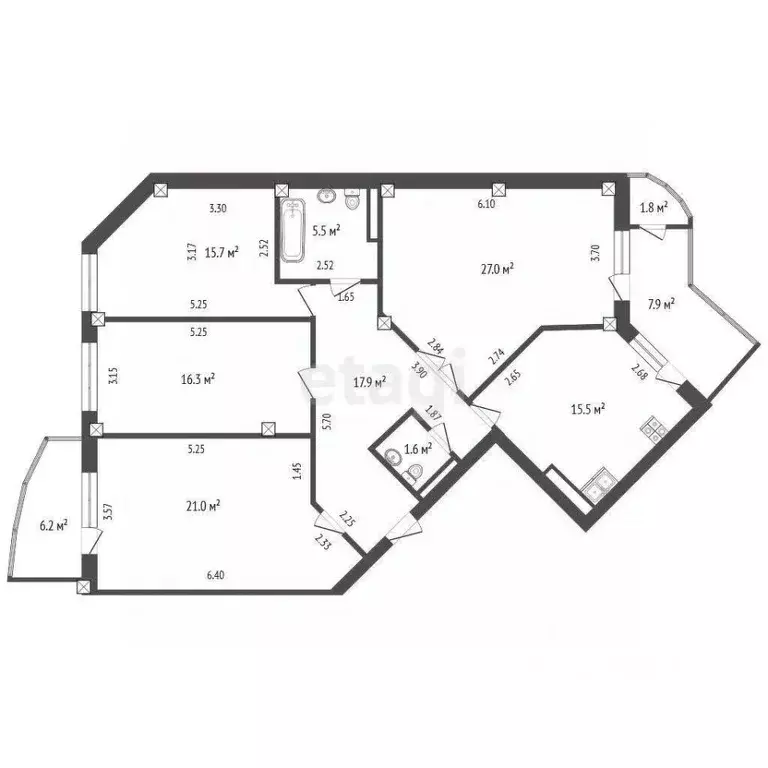 4-к кв. Ростовская область, Ростов-на-Дону Донская ул., 65/5 (135.1 м) - Фото 2