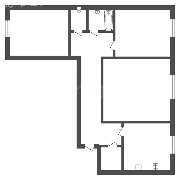 3-комнатная квартира: Тула, улица Кирова, 18 (64.3 м) - Фото 1