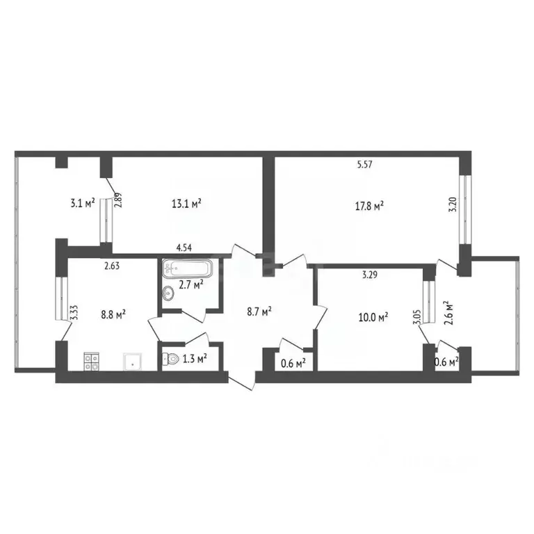 Комната Севастополь ул. Павла Корчагина, 42 (10.0 м) - Фото 1