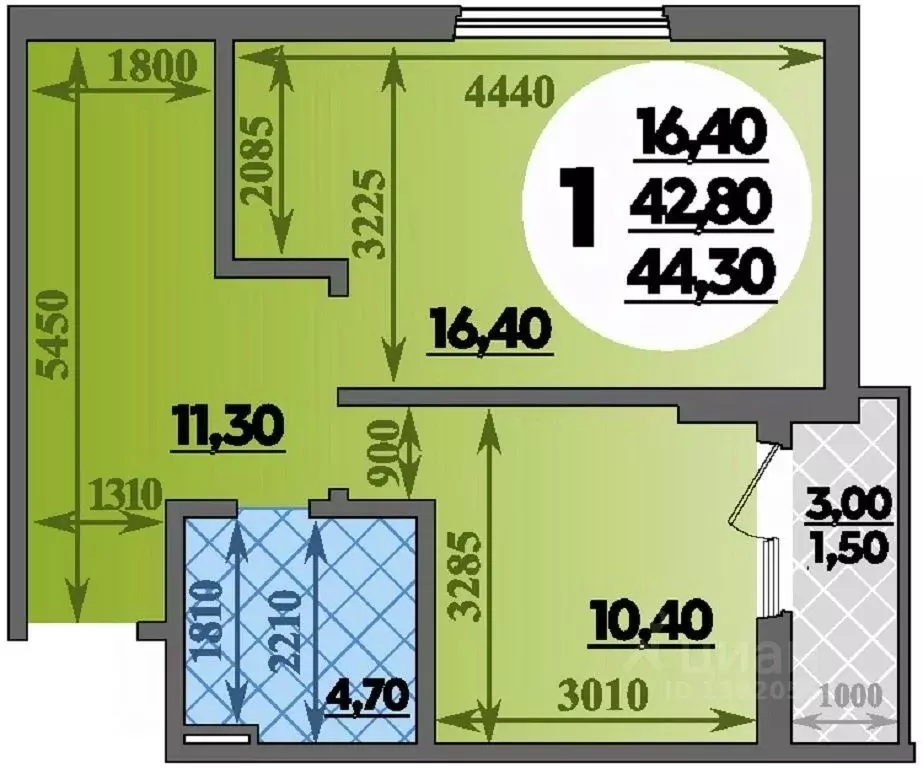 1-к кв. Краснодарский край, Краснодар ул. Героев-Разведчиков, 11/2 ... - Фото 1