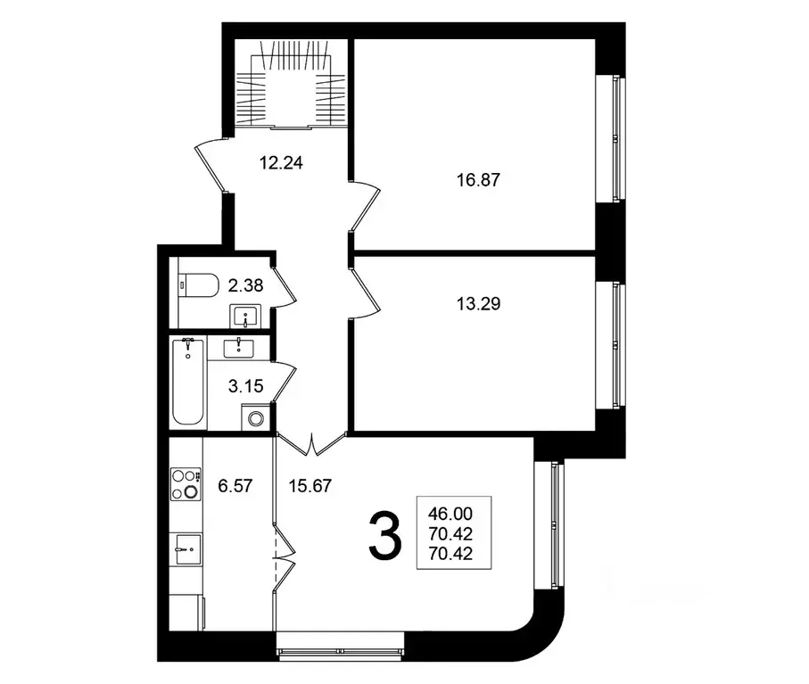 3-к кв. Московская область, Химки Клязьма-Старбеево мкр, Мишино кв-л,  ... - Фото 0