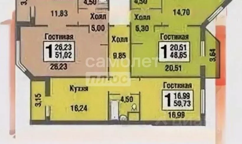 2-к кв. Московская область, Видное бул. Зеленые аллеи, 2 (50.0 м) - Фото 1
