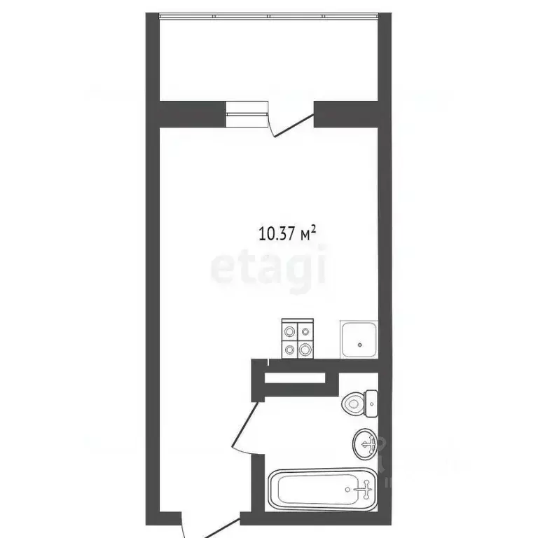 Студия Тюменская область, Тюмень Интернациональная ул., 203к2 (19.0 м) - Фото 0