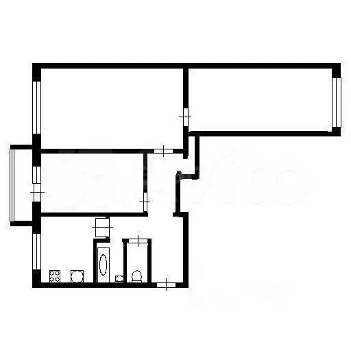 3-к. квартира, 60,9 м, 4/5 эт. - Фото 0