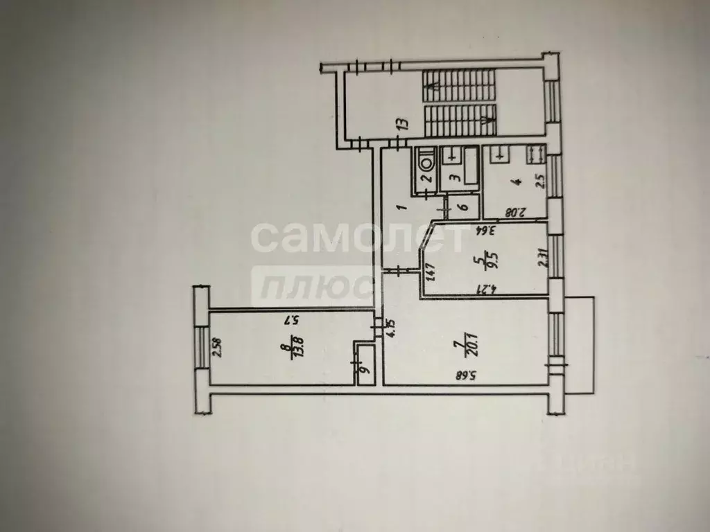 3-к кв. Калужская область, Калуга Тепличная ул., 1 (59.9 м) - Фото 2