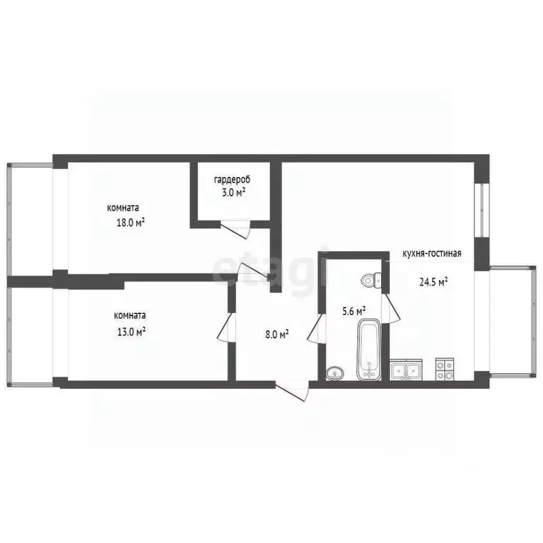 3-к кв. Крым, Ялта ул. Сосновая, 23 (72.1 м) - Фото 2