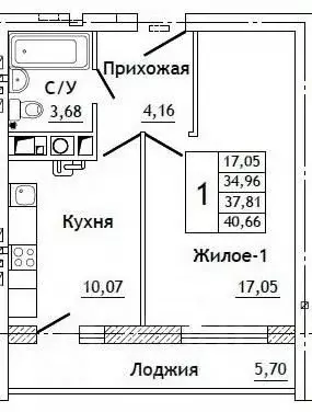 1-к кв. Смоленская область, Смоленский муниципальный округ, д. ... - Фото 0