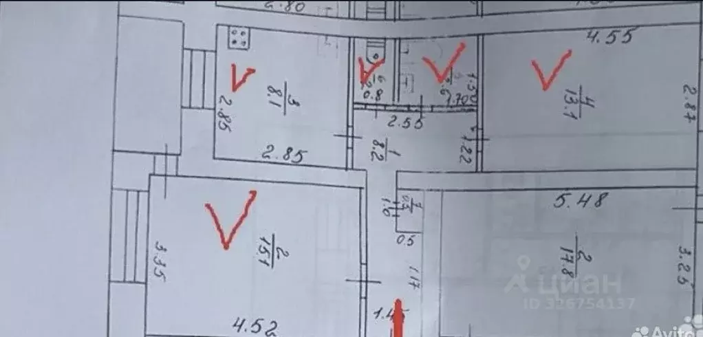 2-к кв. Амурская область, Райчихинск Пионерская ул., 46 (48.8 м) - Фото 1