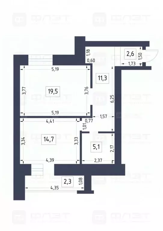 2-к кв. Татарстан, Казань Чистопольская ул., 74 (55.6 м) - Фото 1