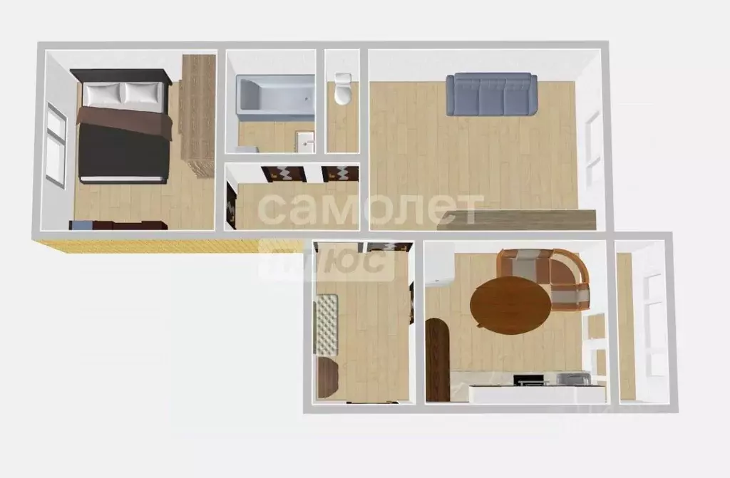 2-к кв. Московская область, Домодедово Белые Столбы мкр, ул. ... - Фото 2