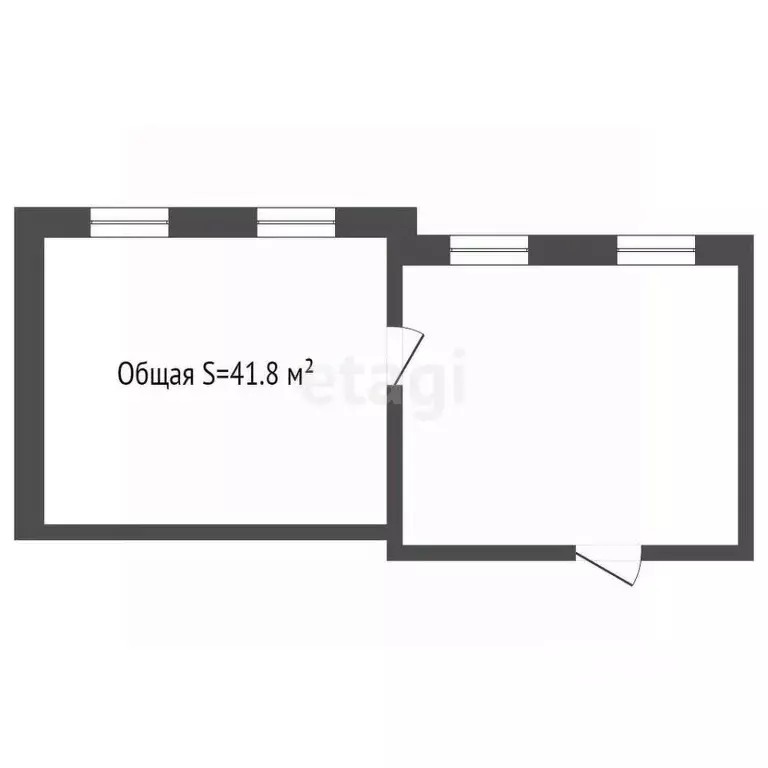 2-к кв. Томская область, Томск ул. Кулева, 32 (41.8 м) - Фото 2