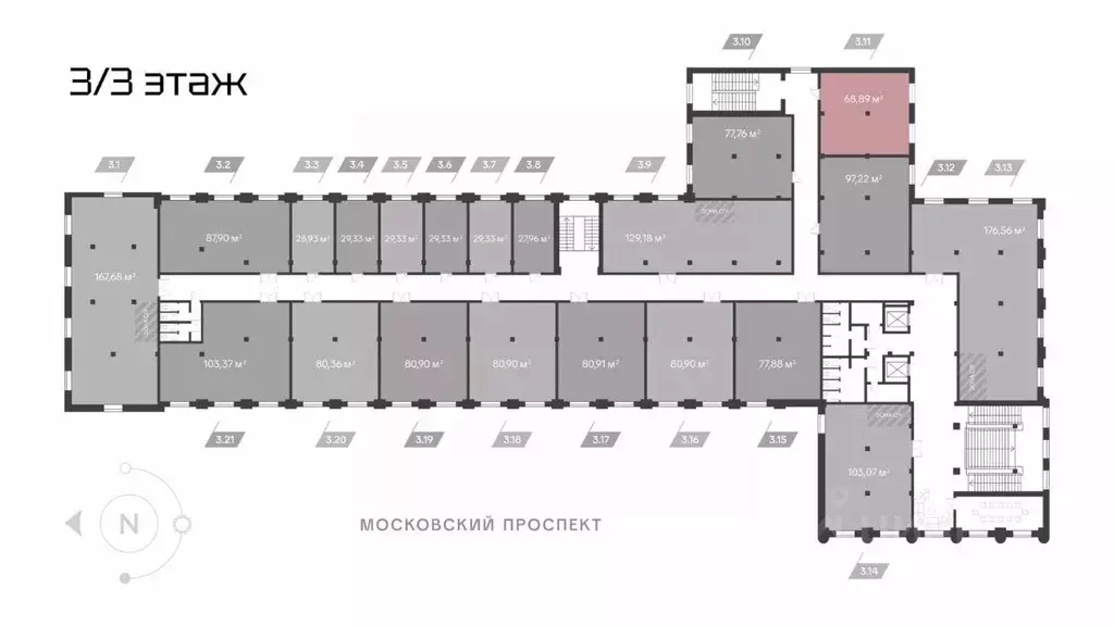 Офис в Санкт-Петербург Московский просп., 114 (69 м) - Фото 2