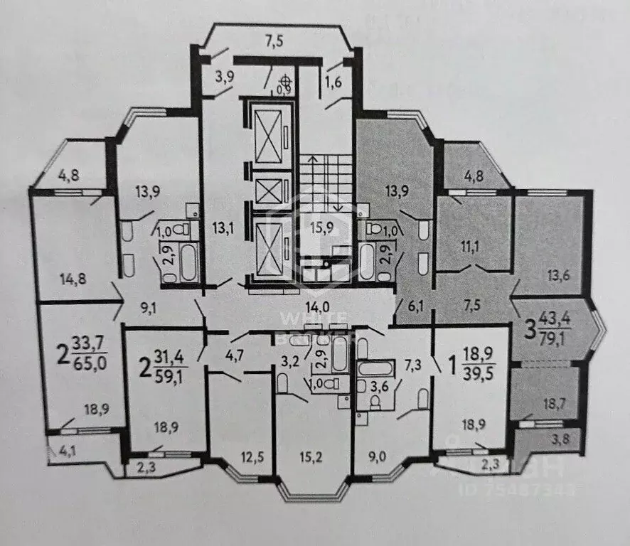 3-к кв. Москва ул. Лавриненко, 11к2 (79.0 м) - Фото 2